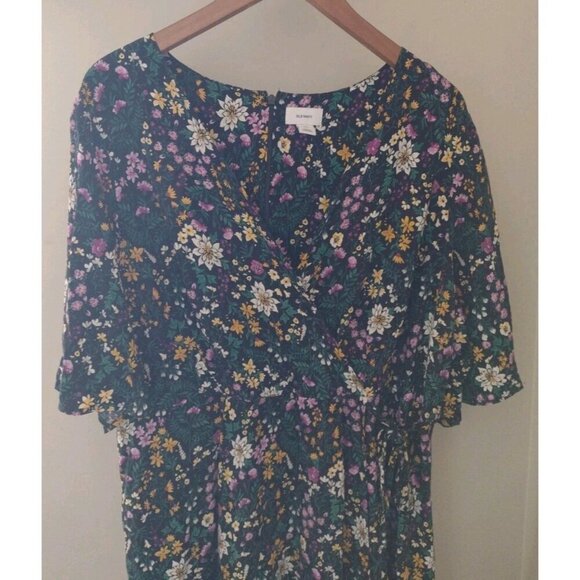 Old Navy Waist Defined Faux Wrap Dress - Picture 2 of 7